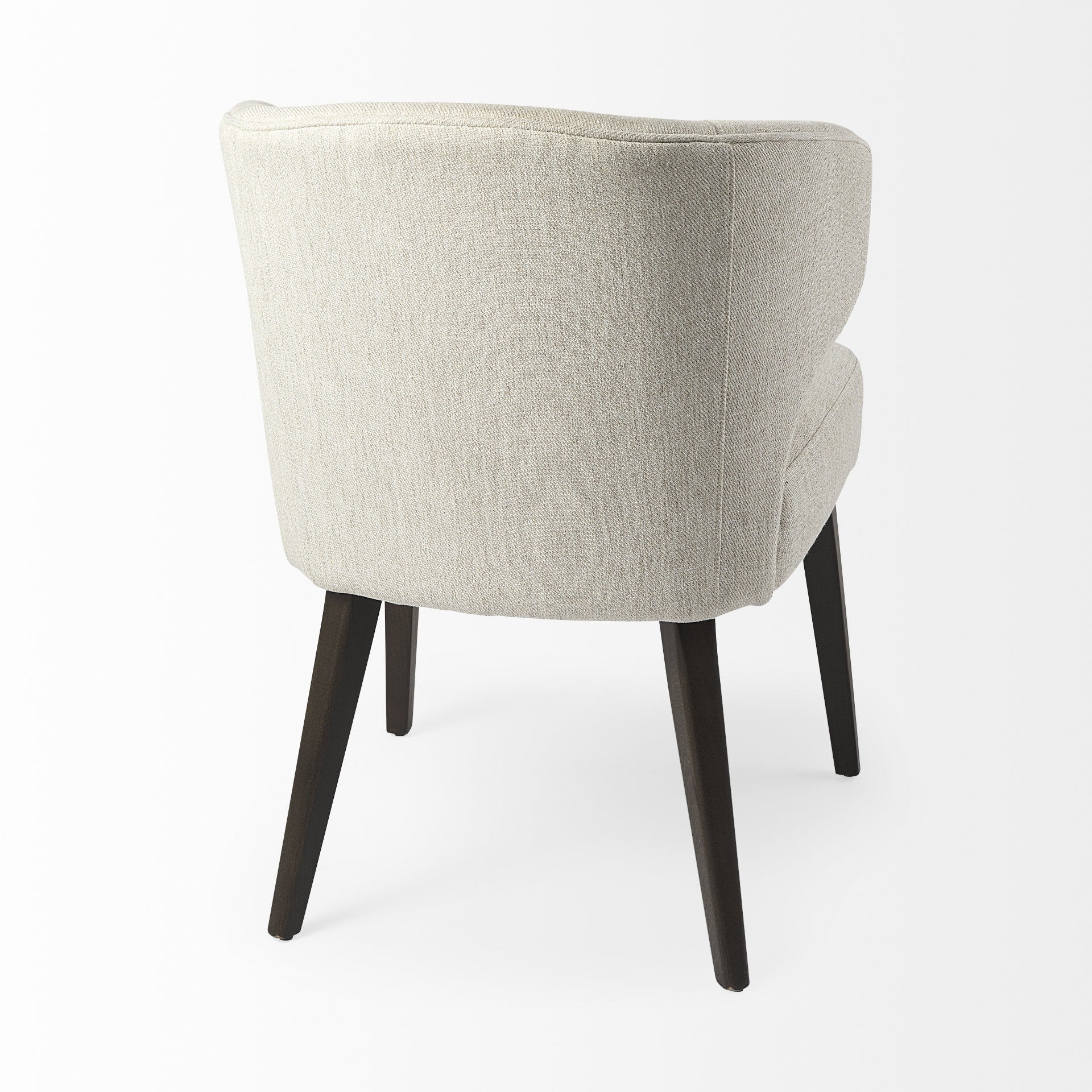 Ivory and Black Wingback Dining Side Chair-5