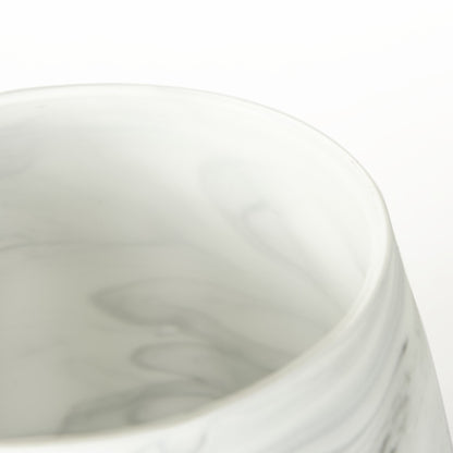 8" Gray Abstract Cylinder Crystal Glass Table Vase-5