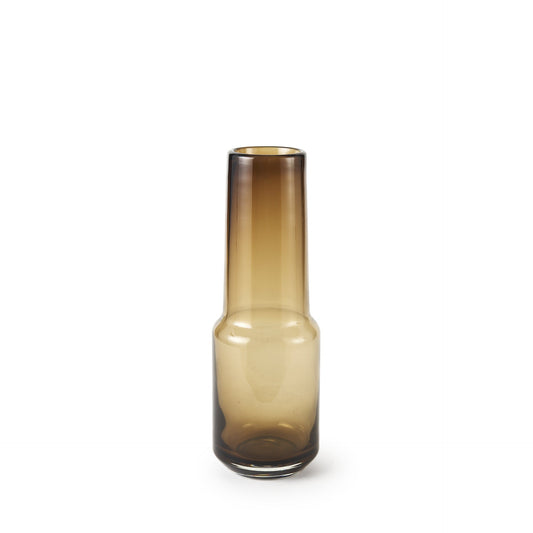 12" Brown Cylinder Crystal Glass Table Vase-1