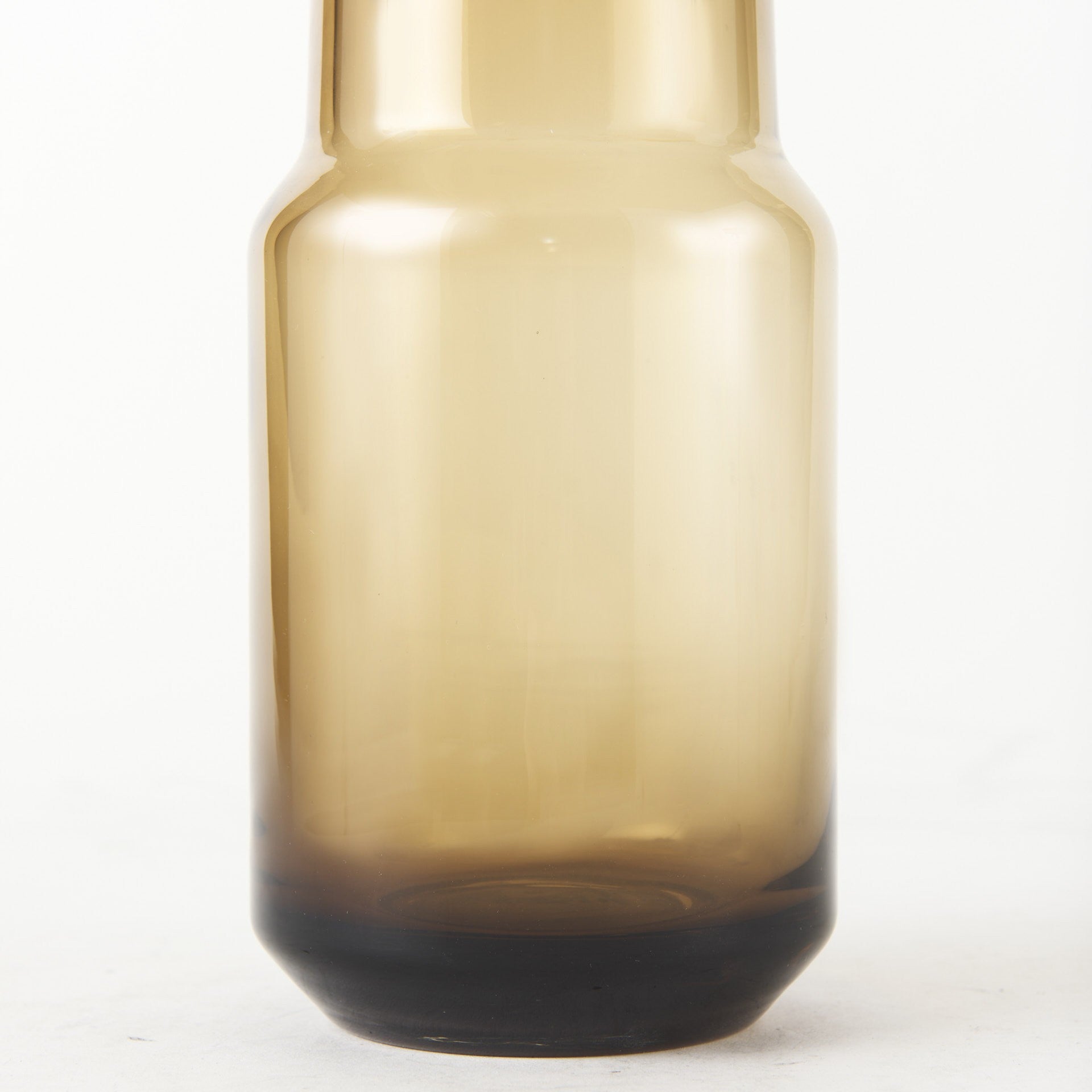 12" Brown Cylinder Crystal Glass Table Vase-3