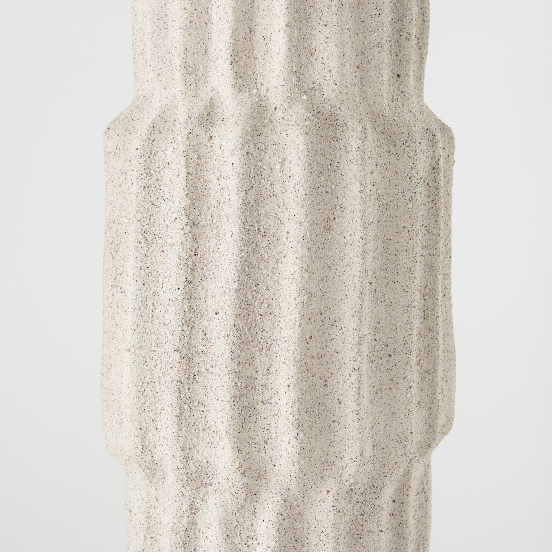23" Cream Abstract Cylinder Ceramic Table Vase-3