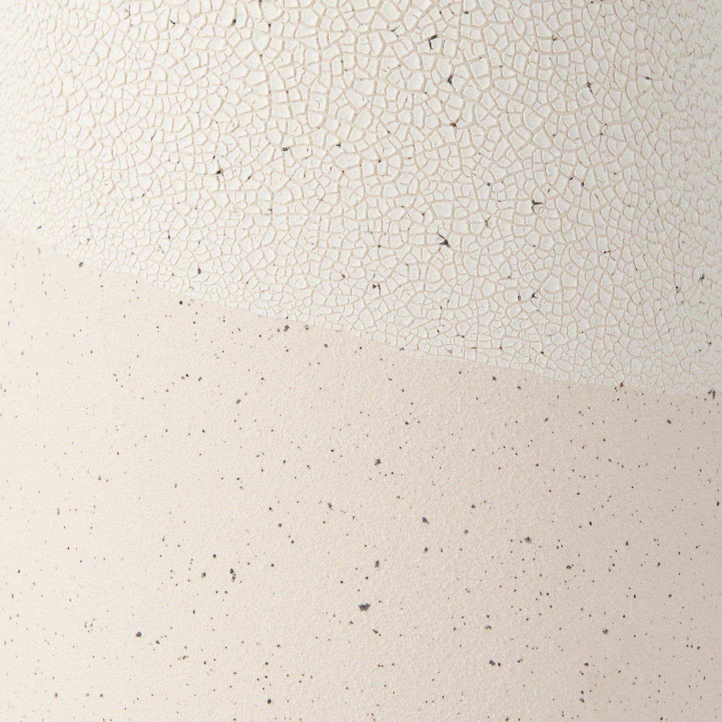 14" Cream Abstract Cylinder Ceramic Table Vase-6