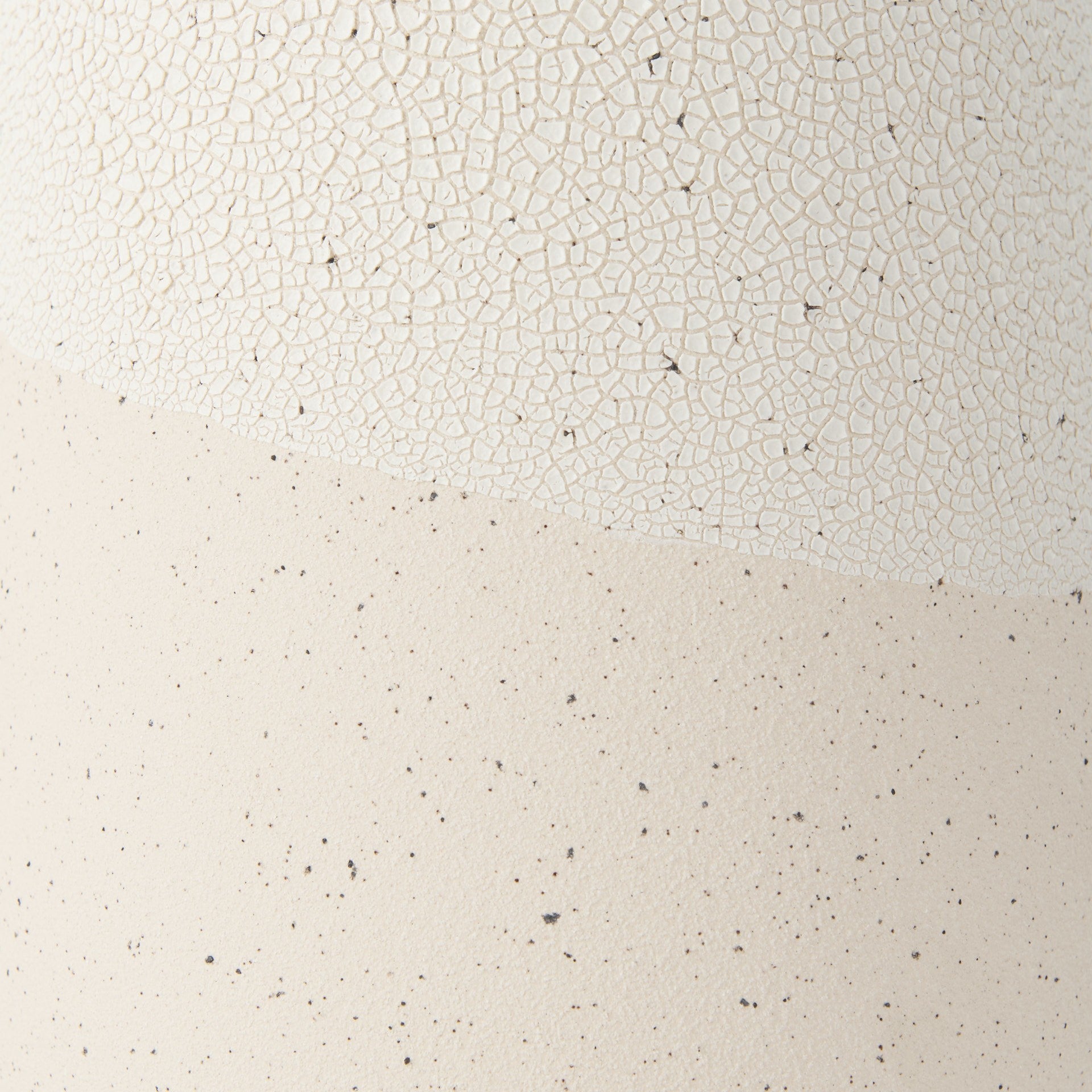 14" Cream Abstract Cylinder Ceramic Table Vase-6