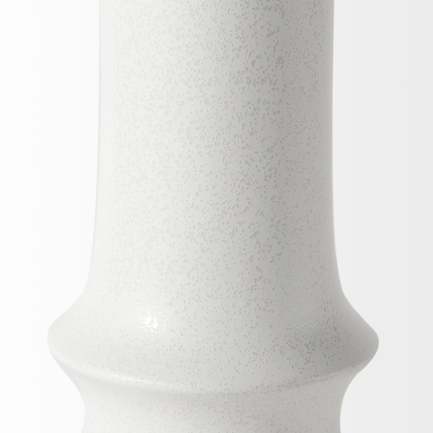 17" White Abstract Cylinder Ceramic Table Vase-7