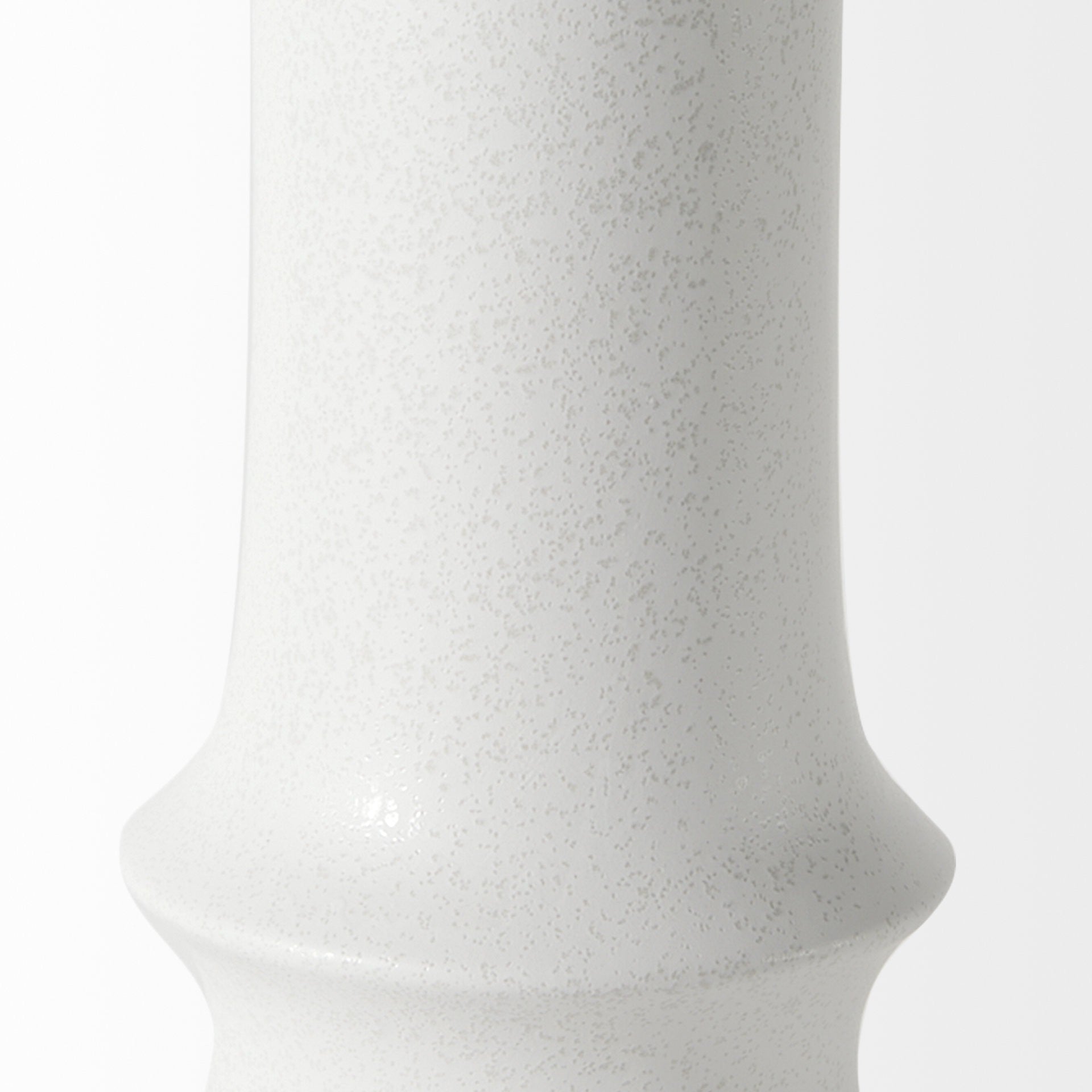 17" White Abstract Cylinder Ceramic Table Vase-7