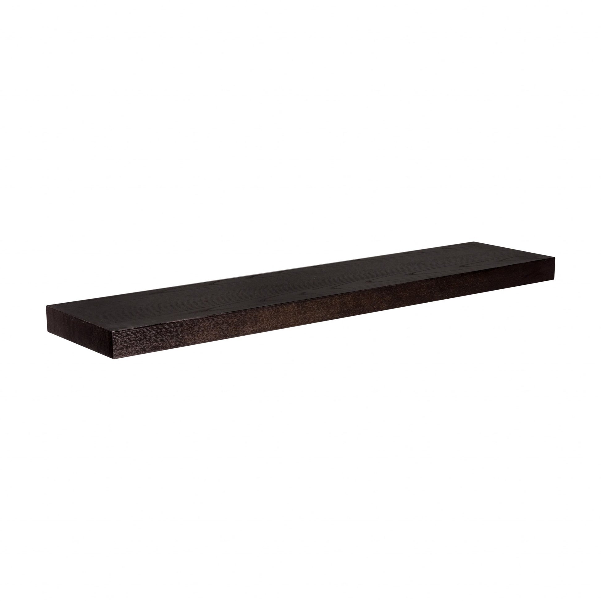43" Espresso Wooden Wall Mounted Floating Shelf-2