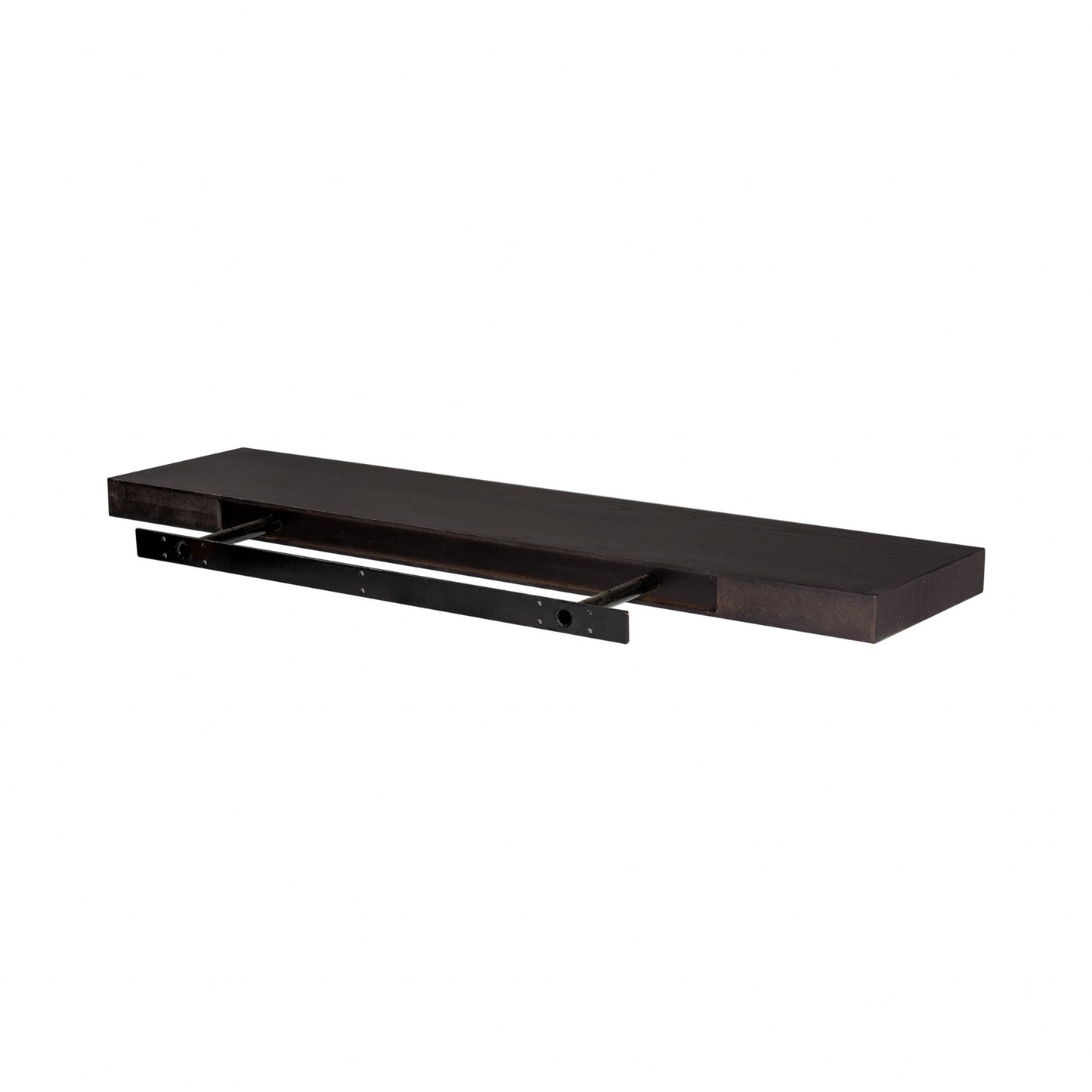 43" Espresso Wooden Wall Mounted Floating Shelf-4