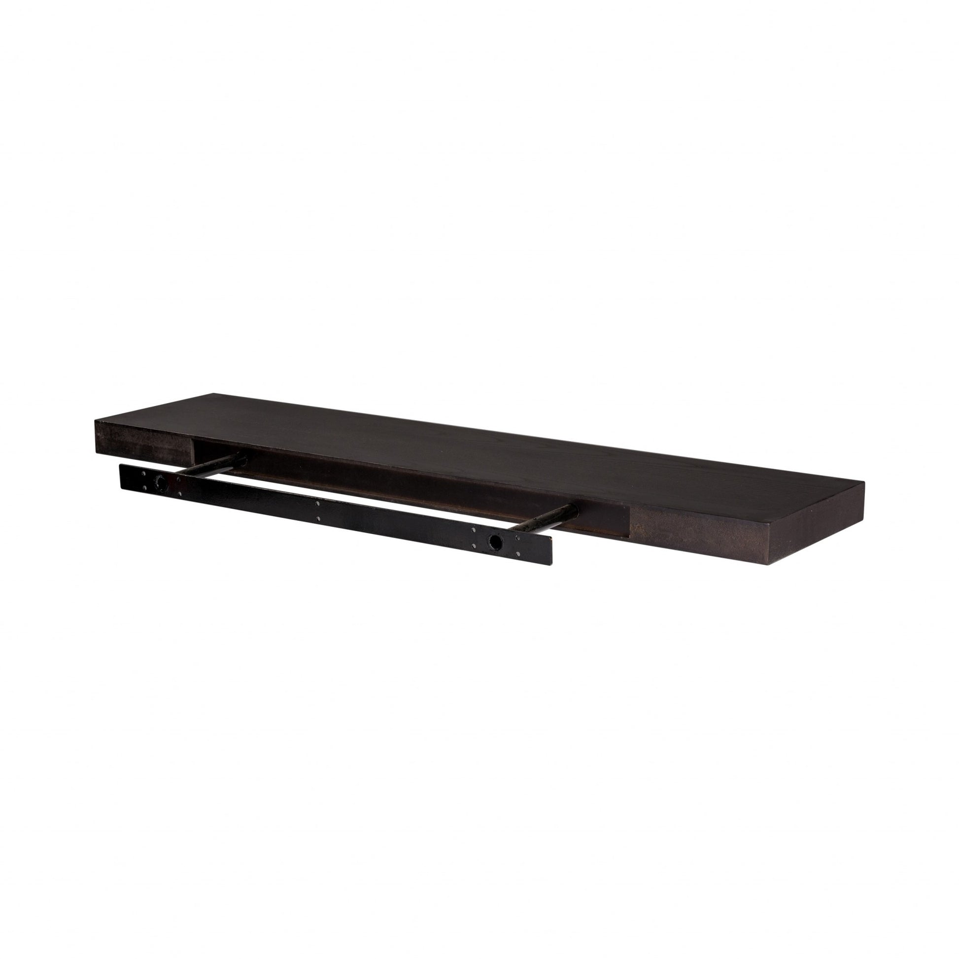 43" Espresso Wooden Wall Mounted Floating Shelf-4
