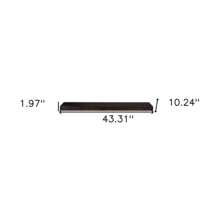 43" Espresso Wooden Wall Mounted Floating Shelf-7