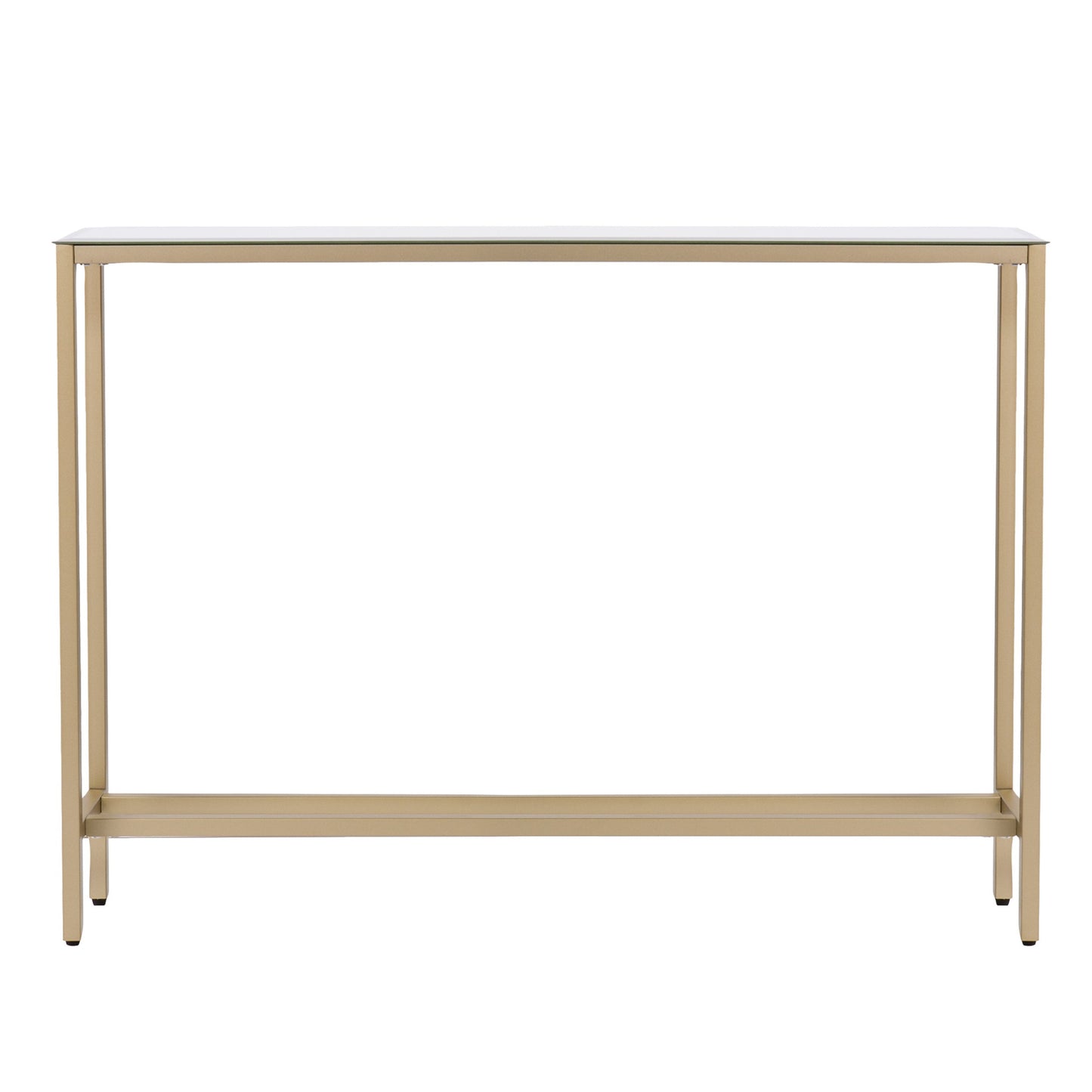 36" Silver and Gold Mirrored Glass Console Table-1