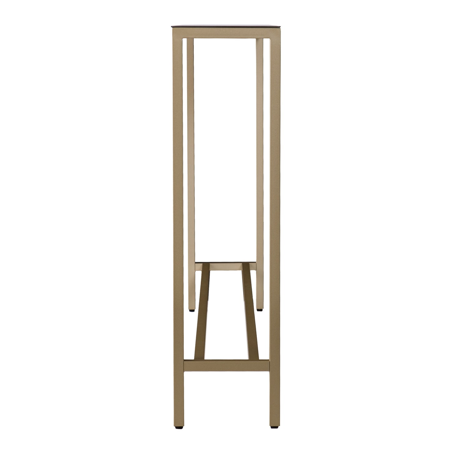 36" Silver and Gold Mirrored Glass Console Table-4