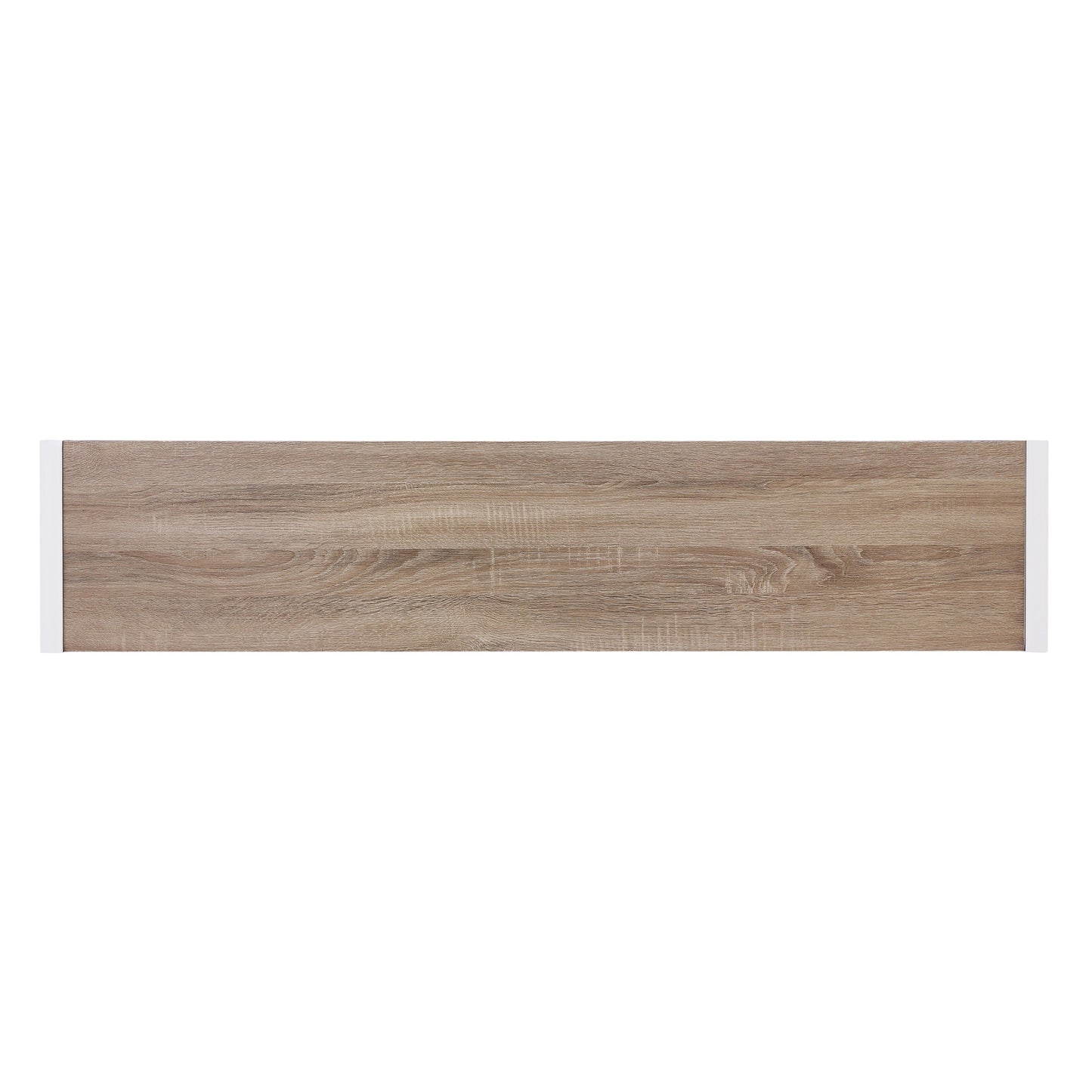 54" Gray Brown and White Sled Console Table-6