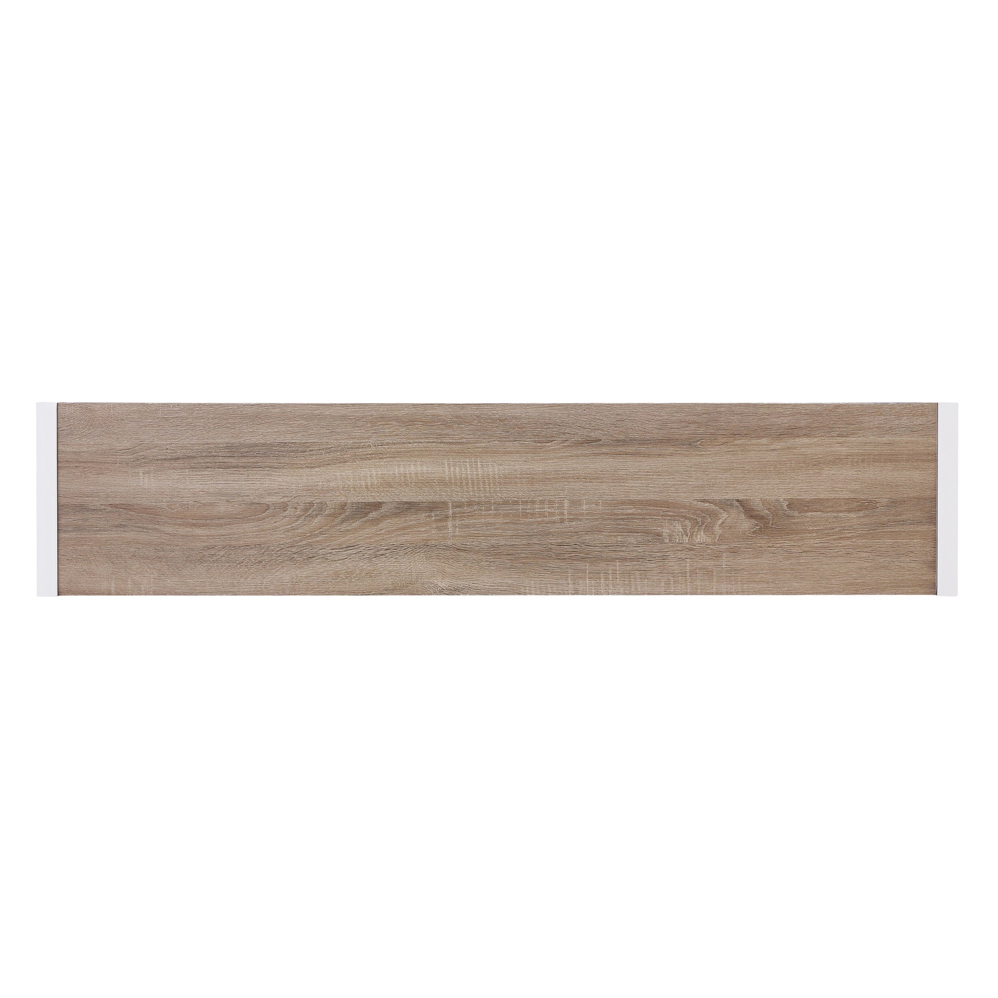 54" Gray Brown and White Sled Console Table-6