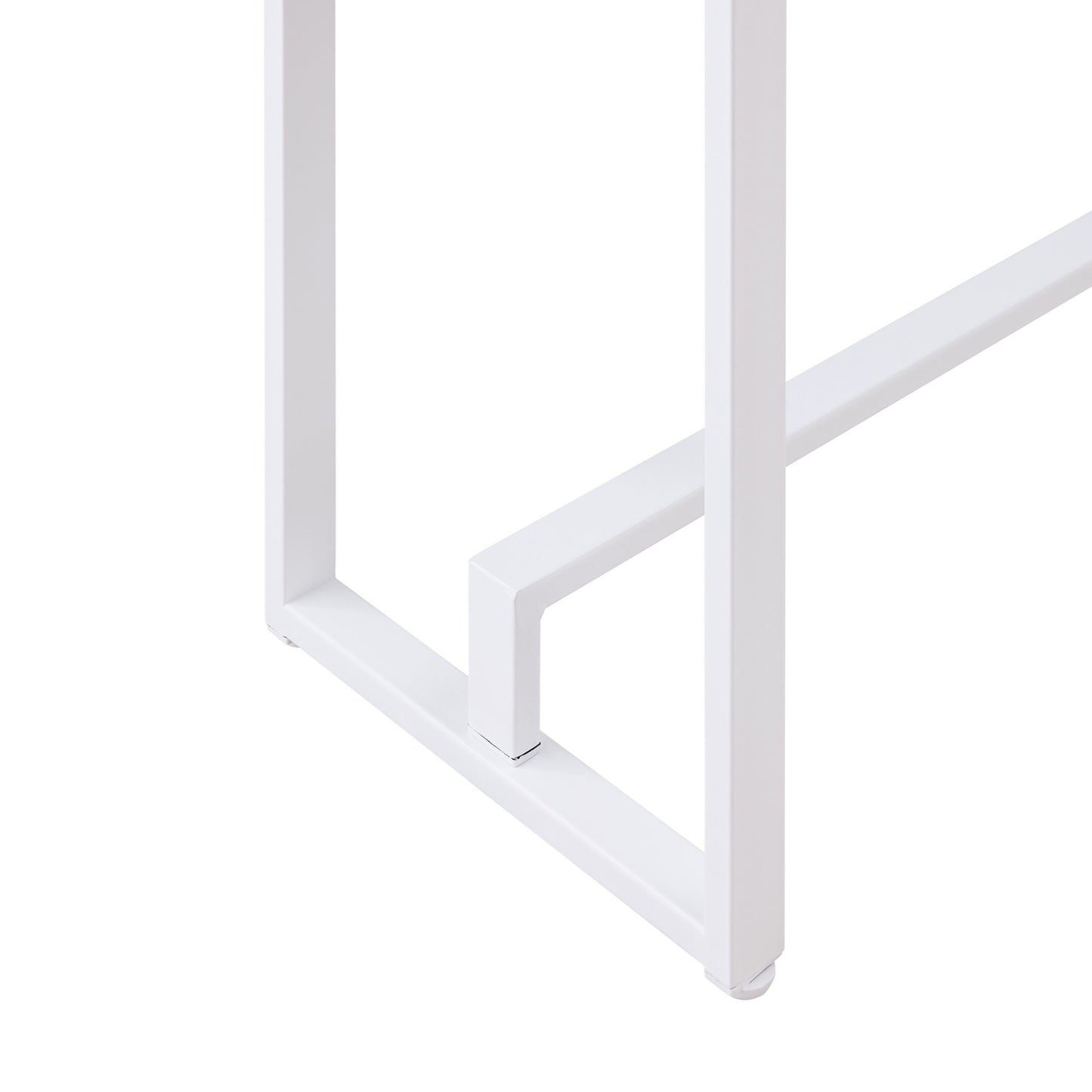 54" Gray Brown and White Sled Console Table-7