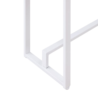 54" Gray Brown and White Sled Console Table-7