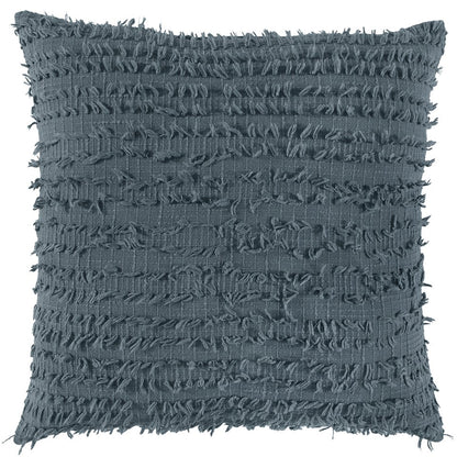 Gray Tasseling Fringe Texture Throw Pillow-0