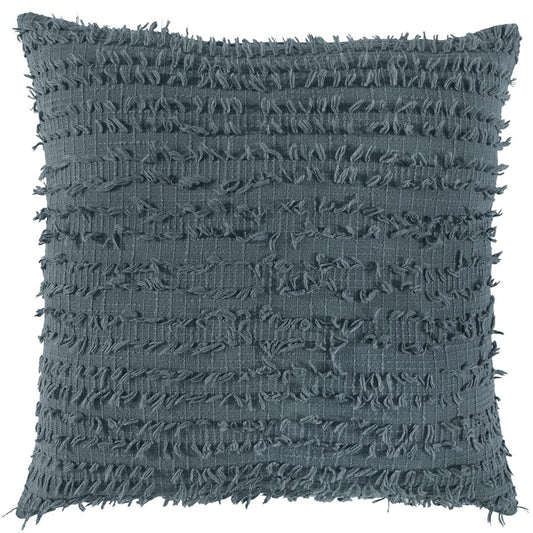 Gray Tasseling Fringe Texture Throw Pillow-0