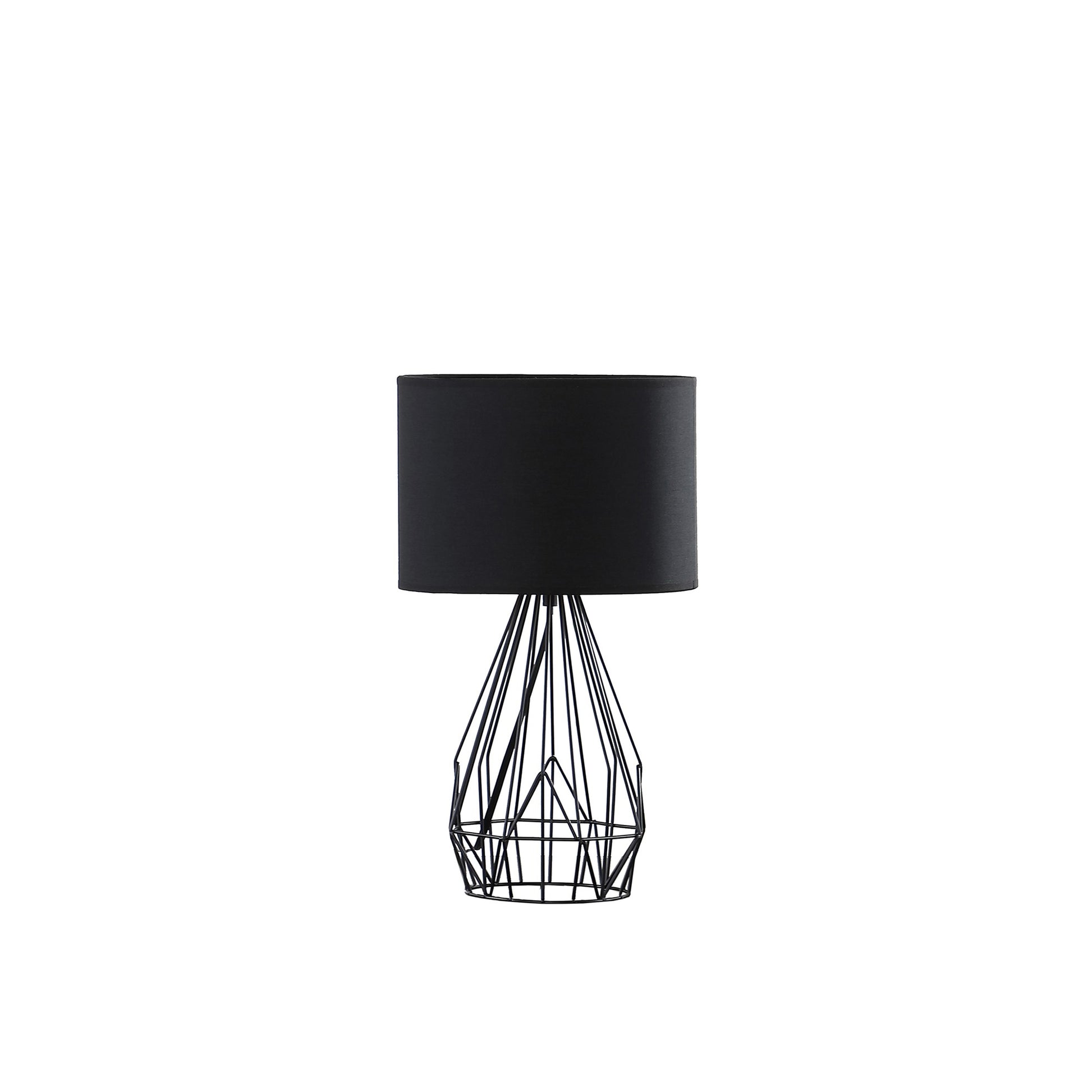 18” Asymmetric Black Cage Metal Table Lamp-1