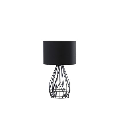 18” Asymmetric Black Cage Metal Table Lamp-1