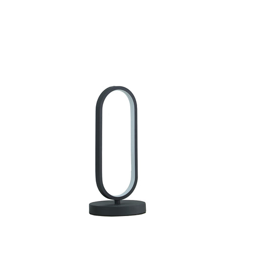 14" Black Metal Desk LED Table Lamp-2