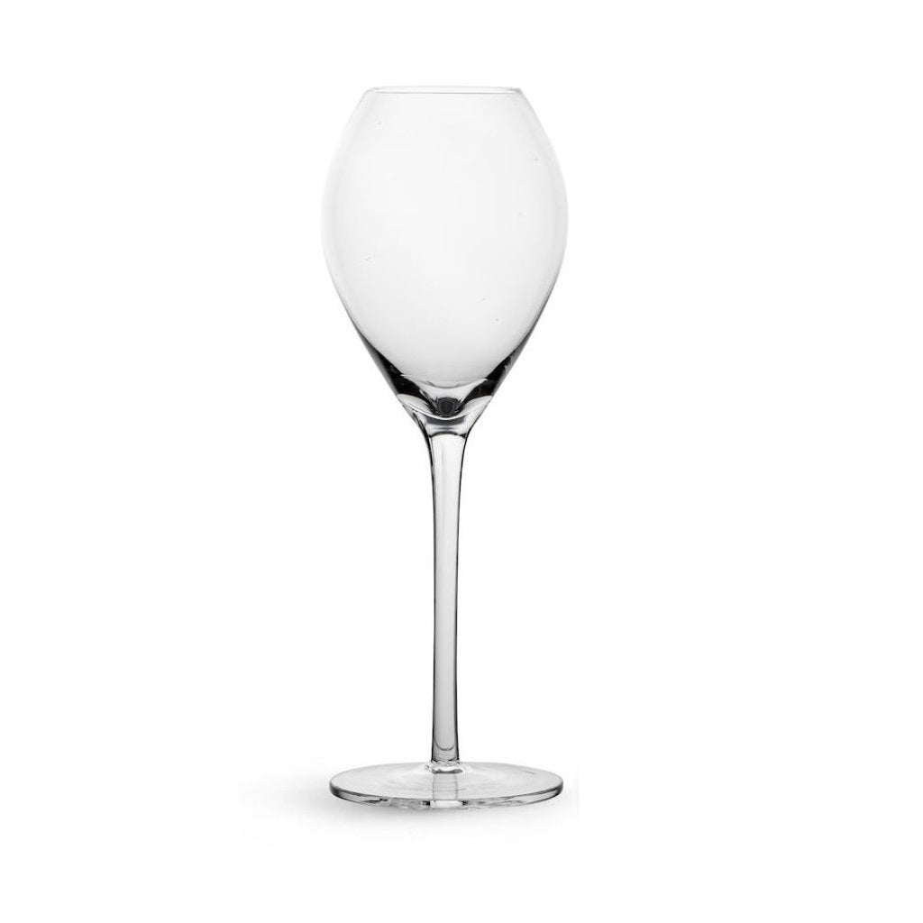 Set of Two Clear Crystal Glass Tuliped Bowl Stemmed Champagne Glass-2