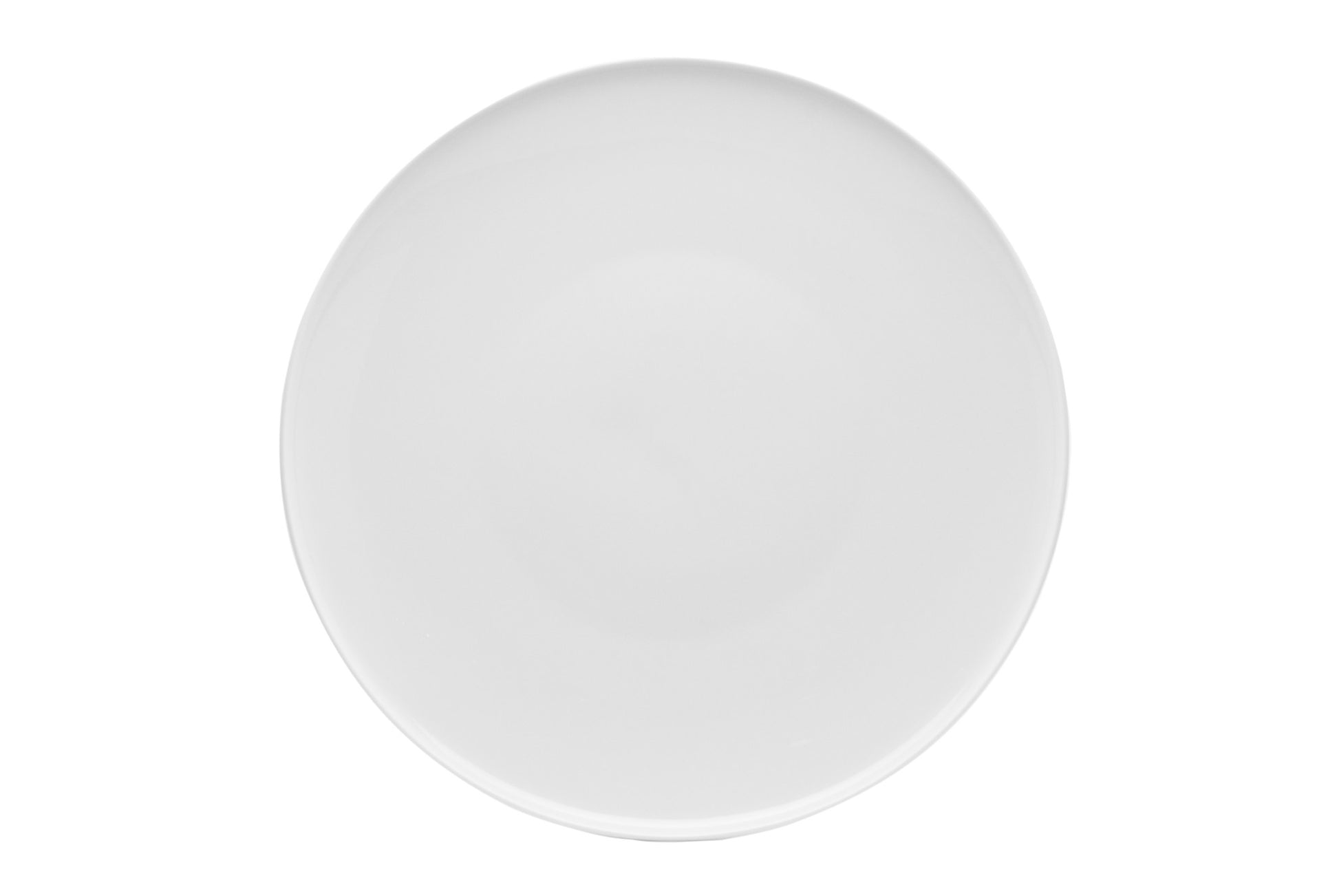 White Six Piece Round Coupe Porcelain Service For Six Dinner Plate Set-3