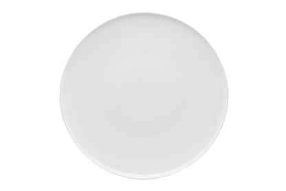 White Six Piece Round Coupe Porcelain Service For Six Dinner Plate Set-3