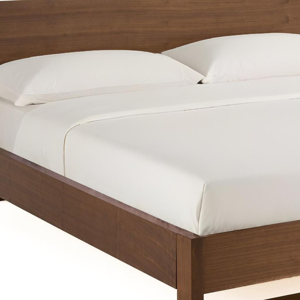 Brown Wood And California King Bed Frame-5