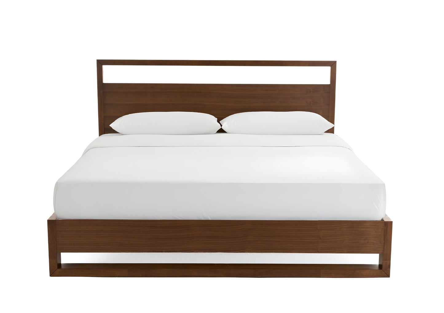 Brown Wood And California King Bed Frame-2