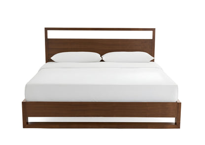 Brown Wood And California King Bed Frame-2