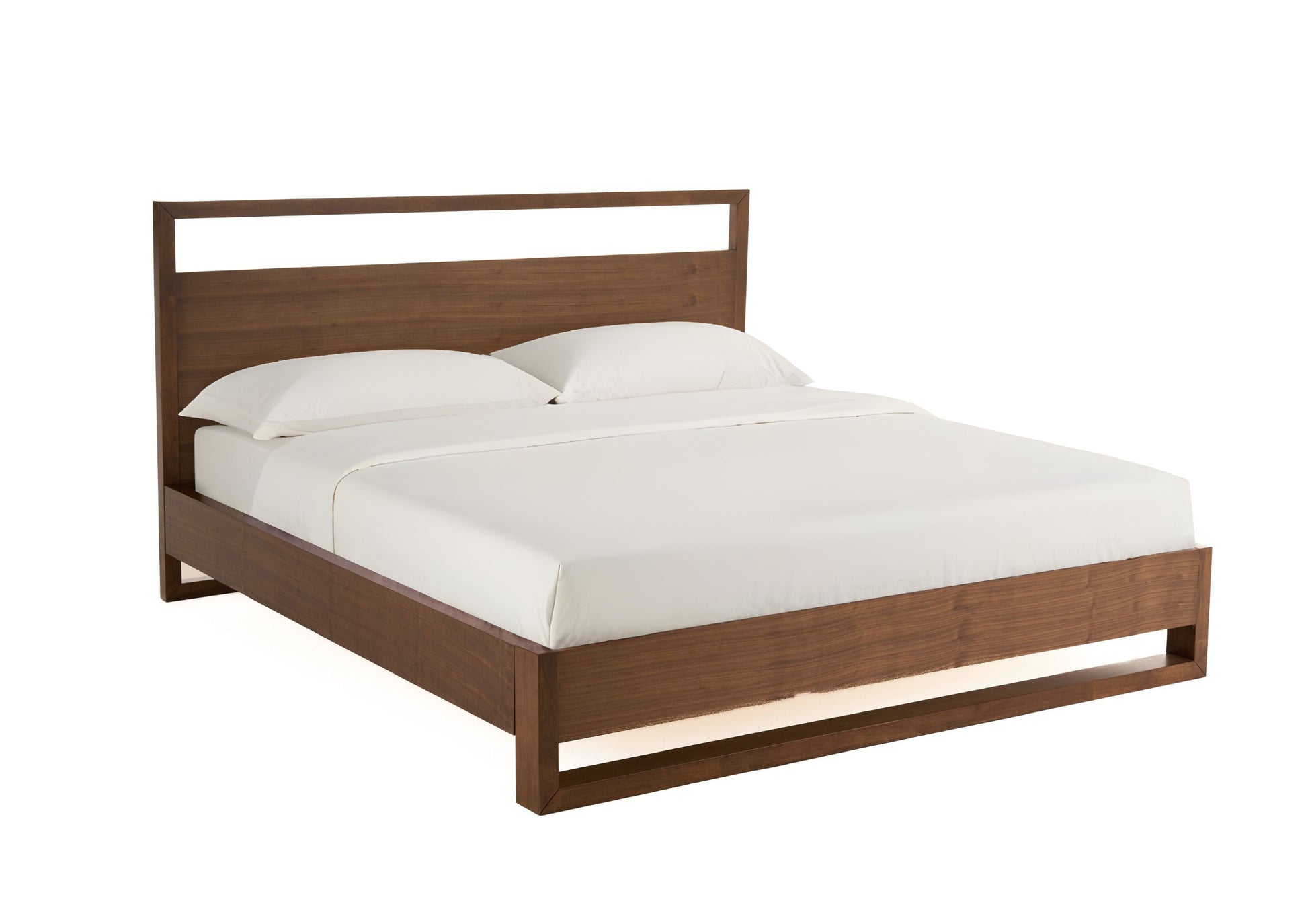 Brown Wood And California King Bed Frame-1