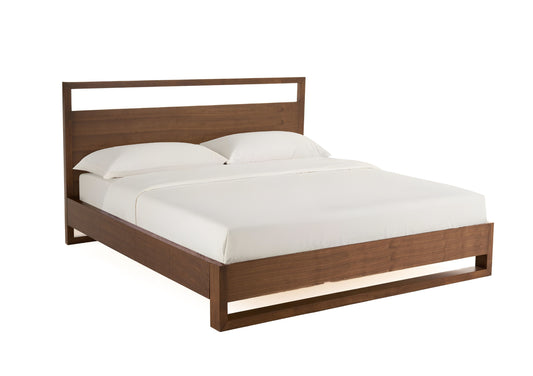 Brown Wood And California King Bed Frame-1
