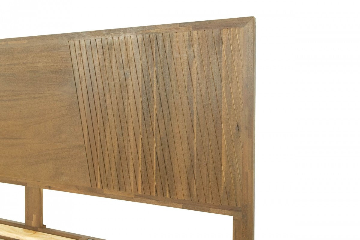 Natural Wood King Bed Frame-5