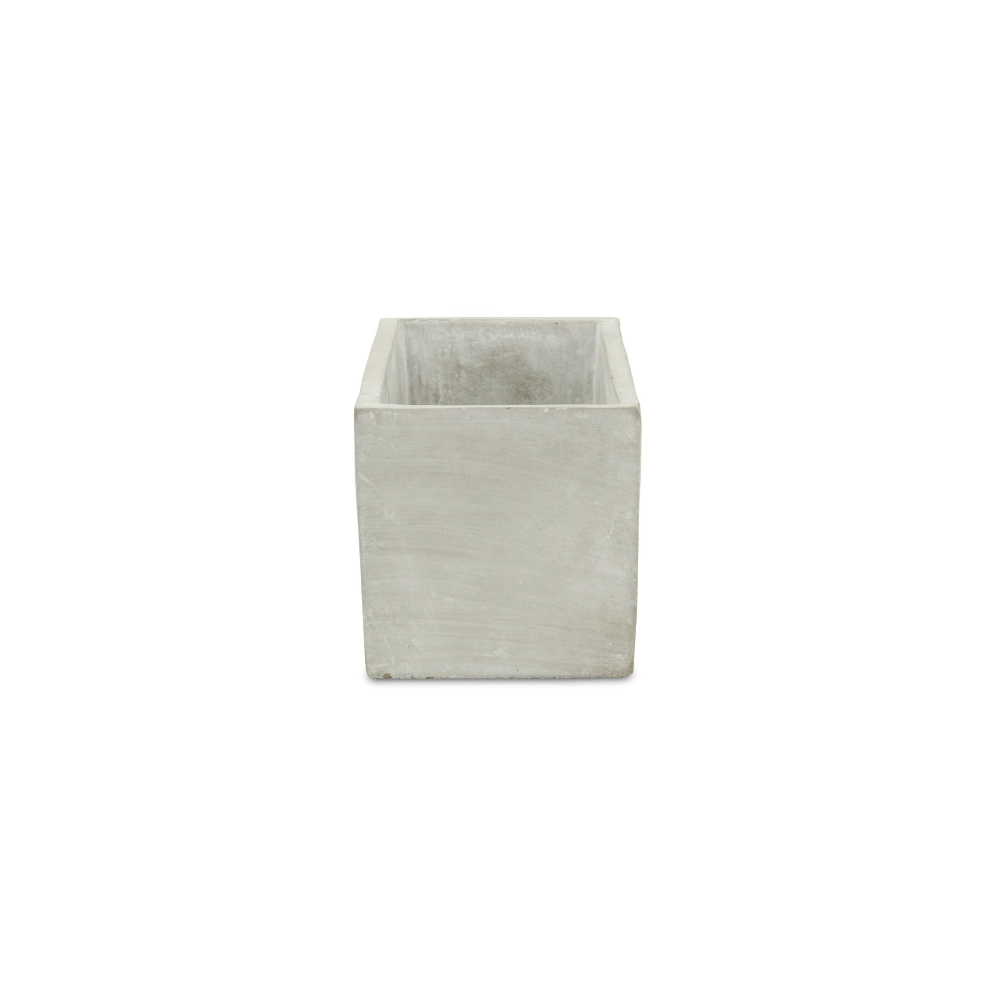 9" Light Gray Cement Indoor Outdoor Rectangular Pot Planter-6