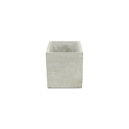 9" Light Gray Cement Indoor Outdoor Rectangular Pot Planter-6