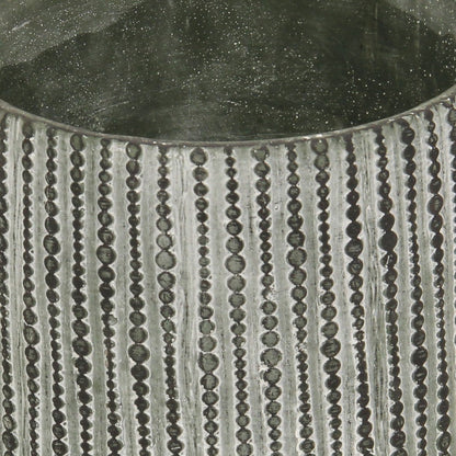 7" Gray Dot Cement Indoor Outdoor Round Pot Planter-4