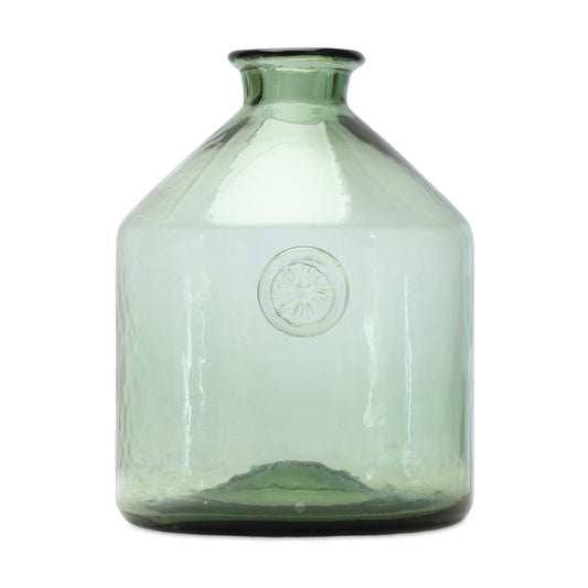 9" Sage Green Cylinder Glass Table Vase-1