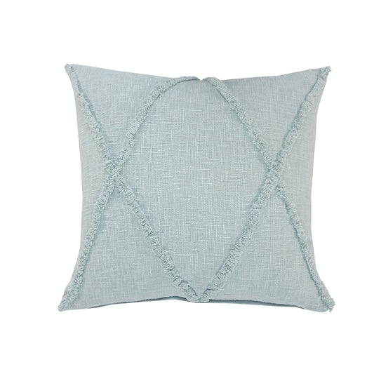 18" Blue Cotton Throw Pillow-1