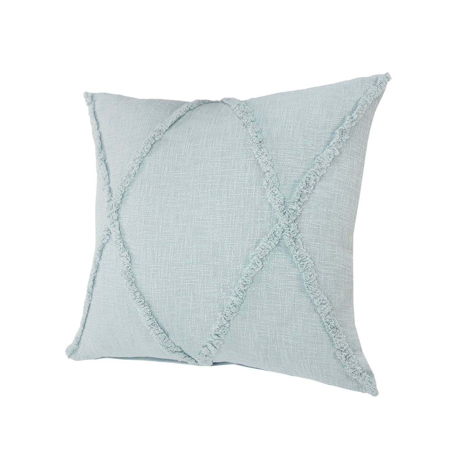 18" Blue Cotton Throw Pillow-2