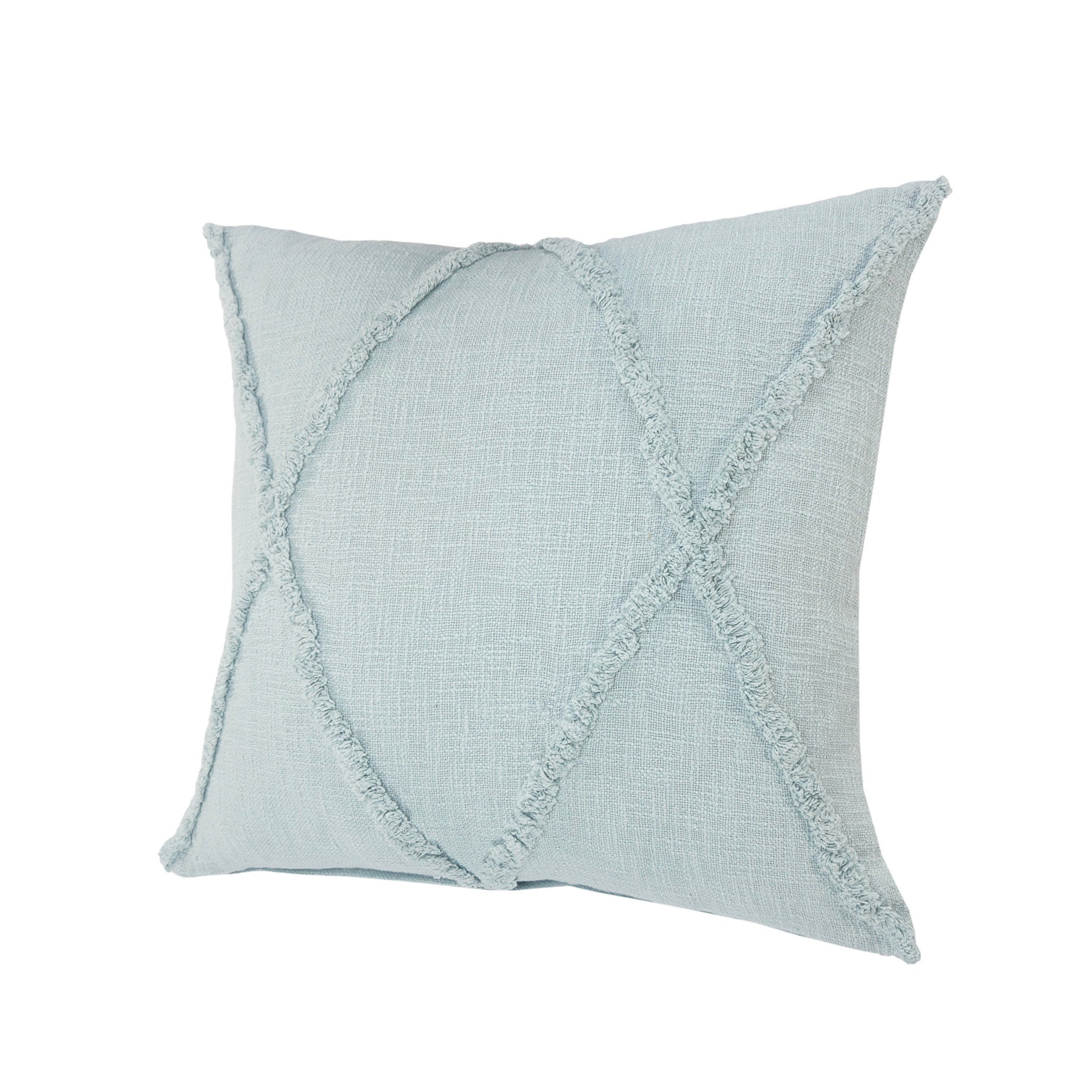 18" Blue Cotton Throw Pillow-2