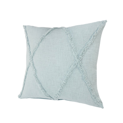 18" Blue Cotton Throw Pillow-2