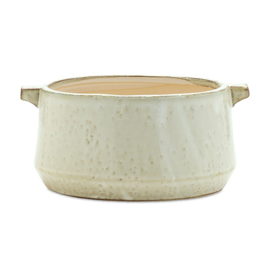 Beige Clay 5.54113 ounce Round Pot Planter-1