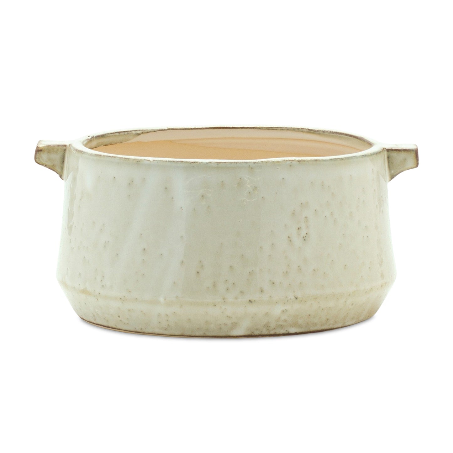Beige Clay 5.54113 ounce Round Pot Planter-0