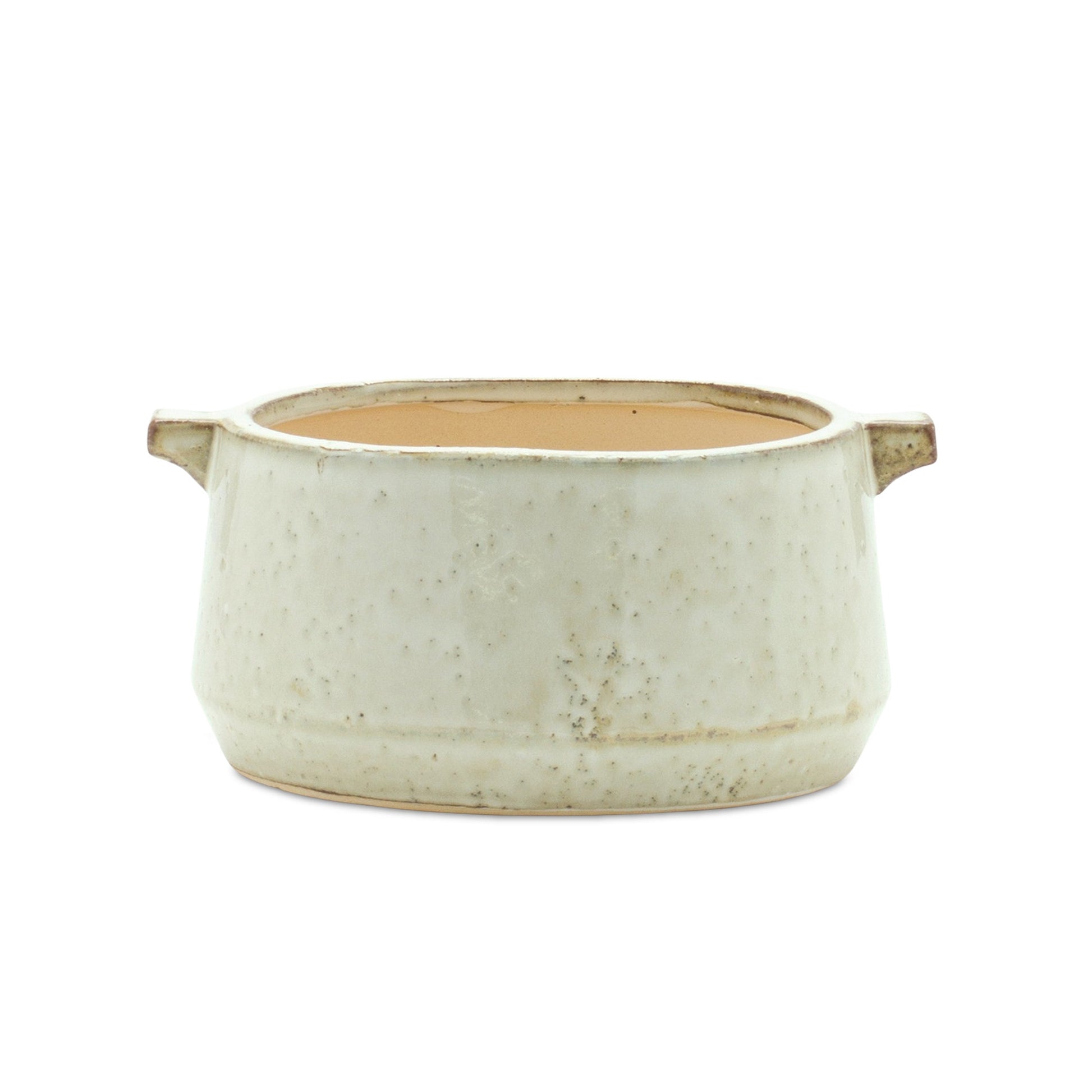 6" Gray Clay Round Pot Planter-2