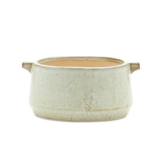 6" Gray Clay Round Pot Planter-2
