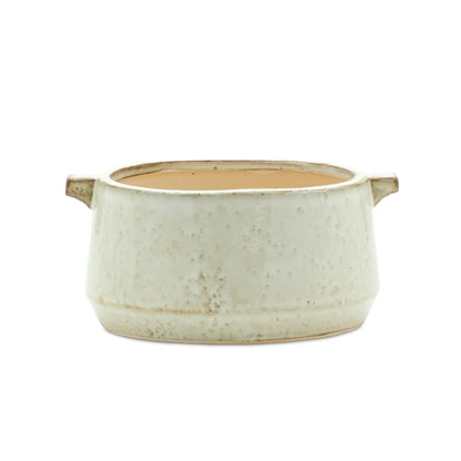 6" Gray Clay Round Pot Planter-1