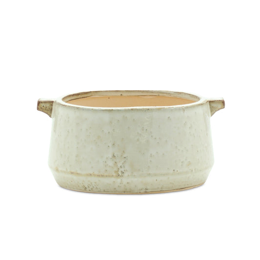 6" Gray Clay Round Pot Planter-1