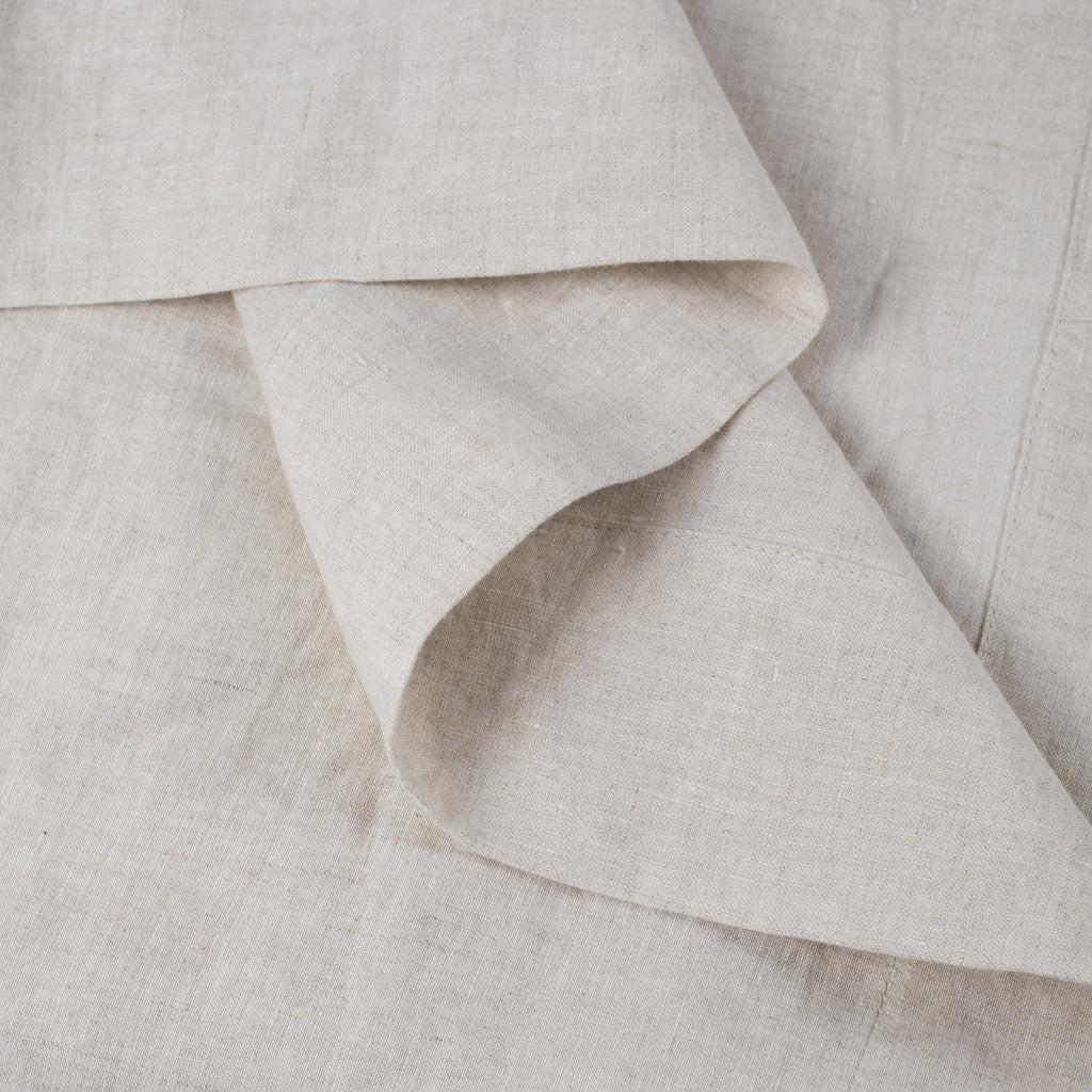 Light Gray Linen King Flat Sheet-5