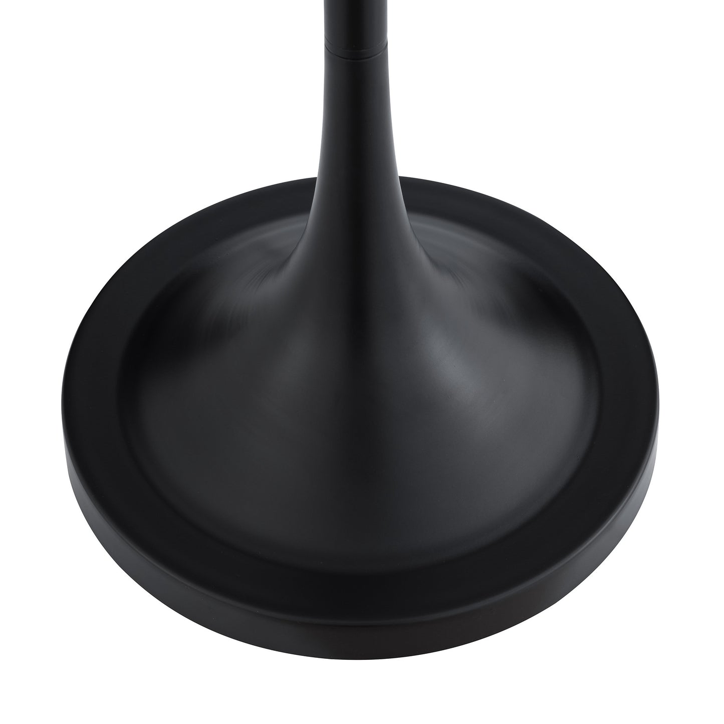 62" Black Floor Lamp With White Fabric Drum Shade-3