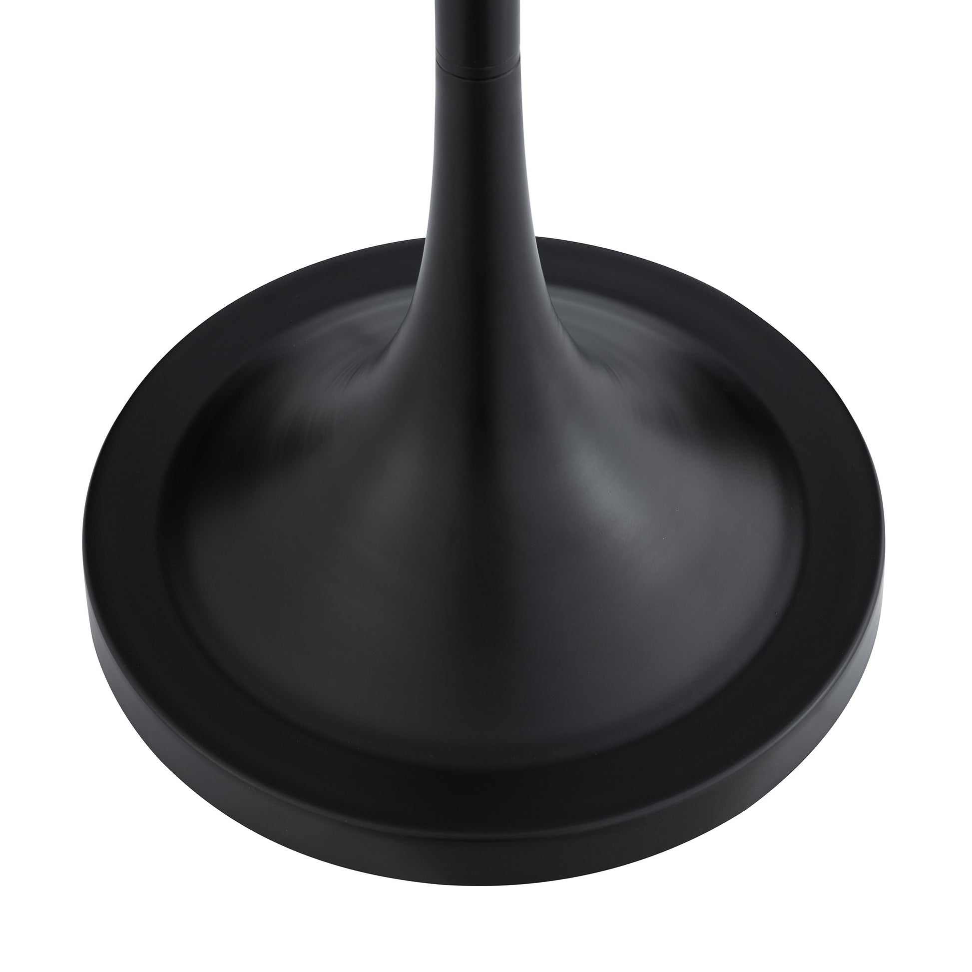 62" Black Floor Lamp With White Fabric Drum Shade-3